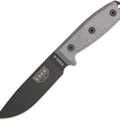 ESEE 4 Black Plain Edge + Clip -Herrero Mathieu shop esee 4 black