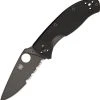 Spyderco Tenacious Black Serrated -Herrero Mathieu shop product s p spyderco tenacious black