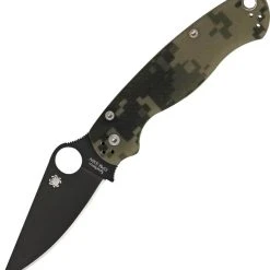 Spyderco Paramilitary 2 Lame Lisse, Manche Camo